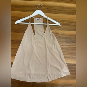 Free People Taupe Knit Top